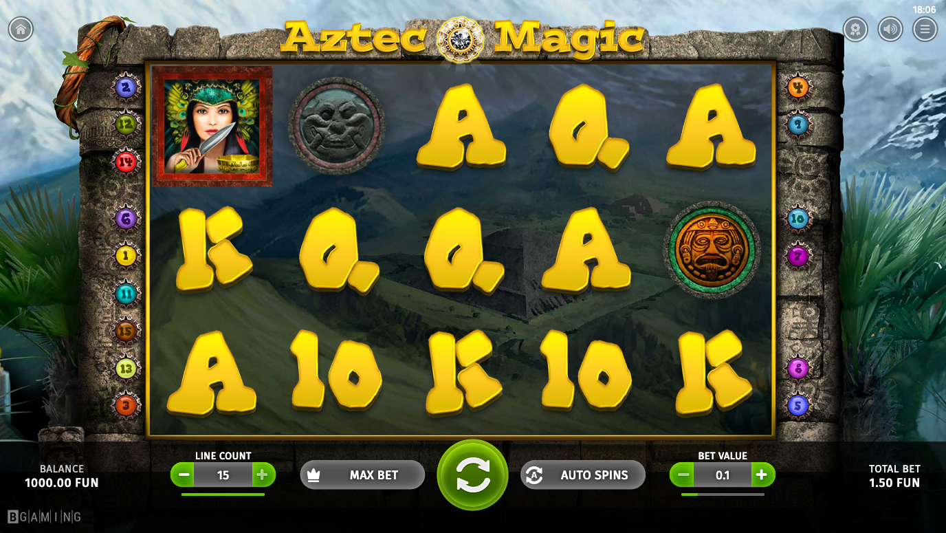 Game Aztec Magic — BGaming. Play for free