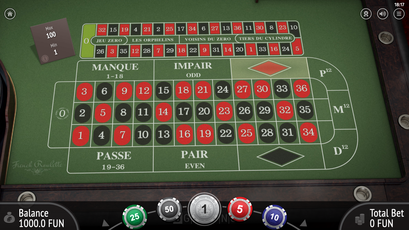 Game French Roulette — BGaming. Play for free