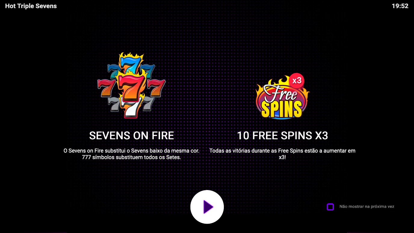 Game Hot Triple Sevens — Evoplay. Play for free