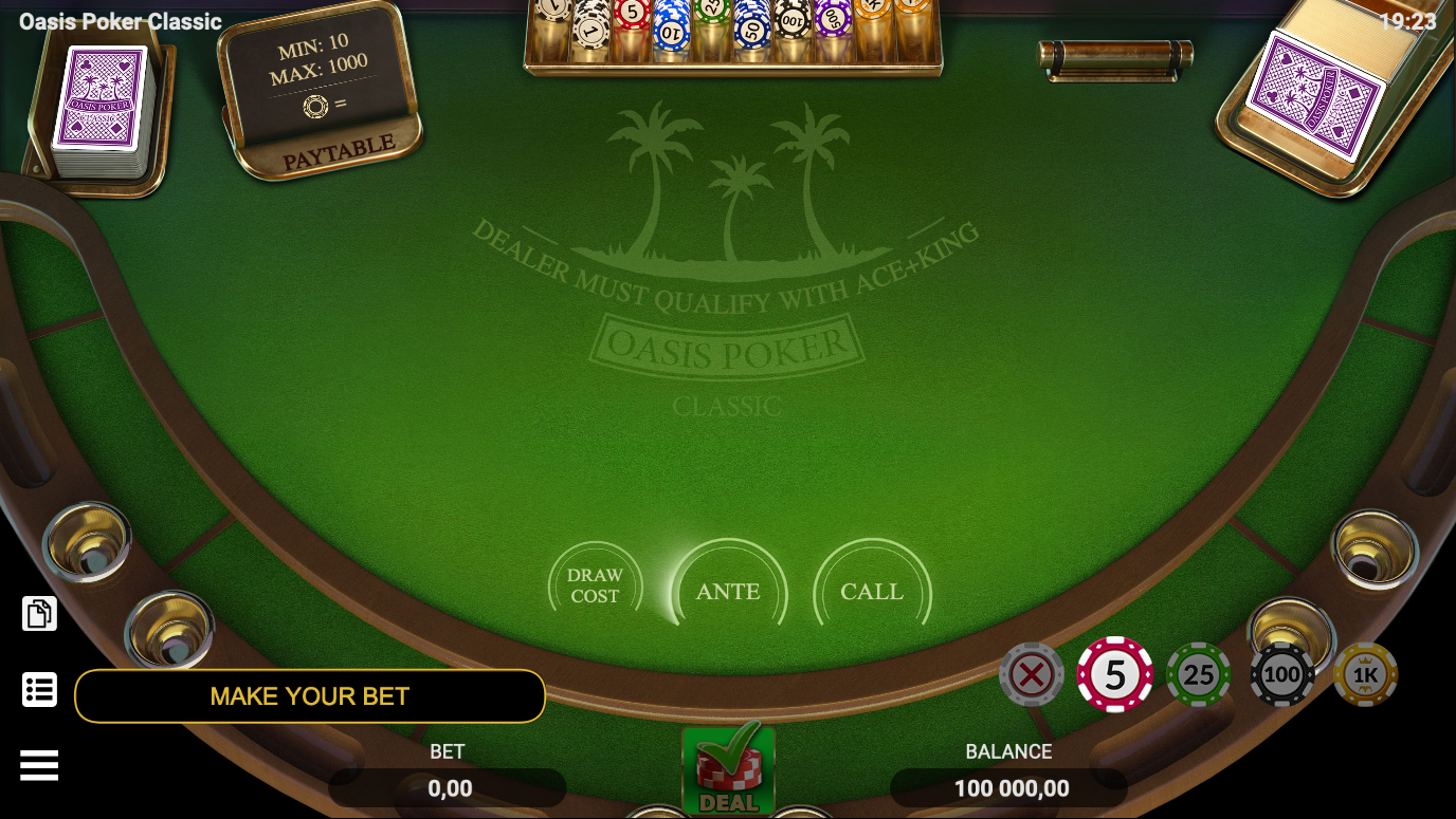 Game Oasis Poker Classic — Evoplay. Play for free